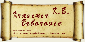 Krasimir Brborović vizit kartica